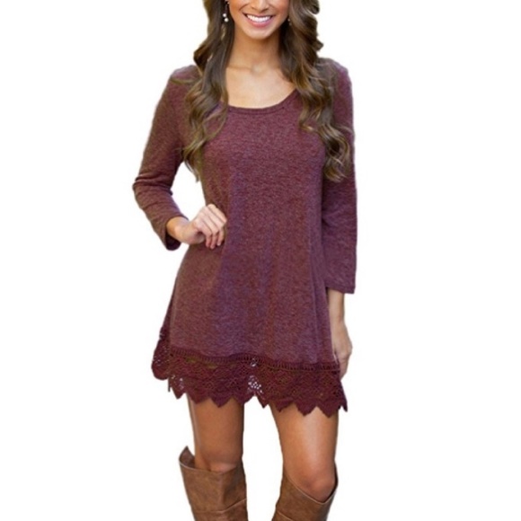 Miyang Tops - SALE! NWOT Tunic Dress Crotchet Hem